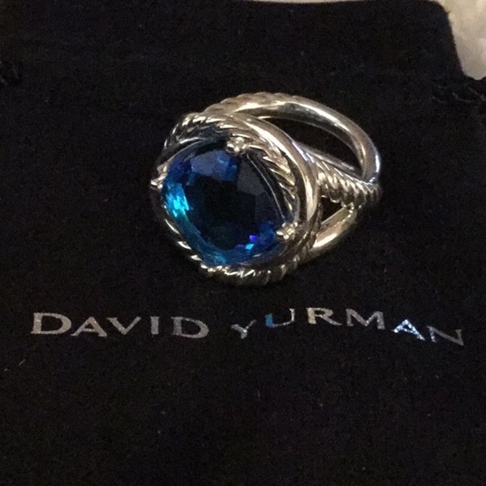 🤩 David Yurman Blue topaz Infinity ring 🤩